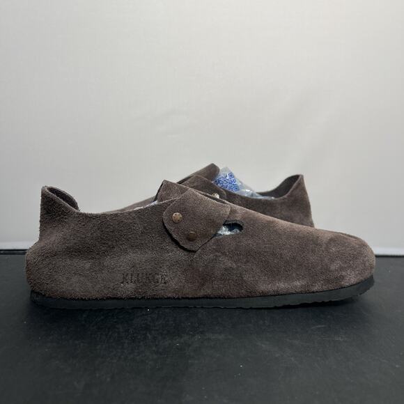 Klukge Boston Clogs for Men & Women Suede Soft Leather Clogs Size 11 Drk Brwn - Picture 6 of 14